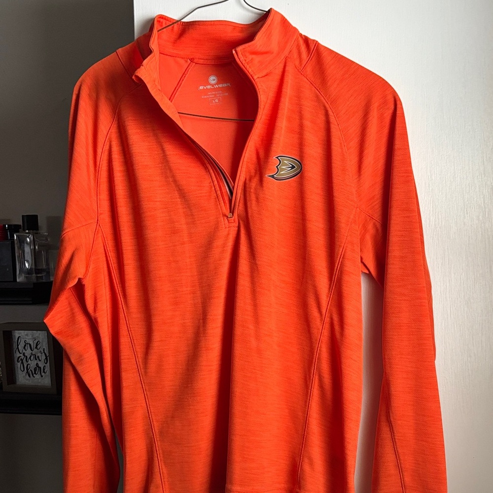 Orange Quarter-Zip Anaheim Ducks